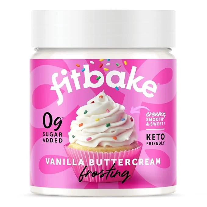 FitBake Vanilla Buttercream Frosting | Keto Frosting for Low Carb Desserts | No Sugar Added Keto Icing For Keto Cakes | 0g...