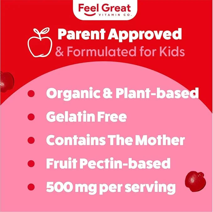 Organic Kids Apple Cider Vinegar Gummies 60 Day