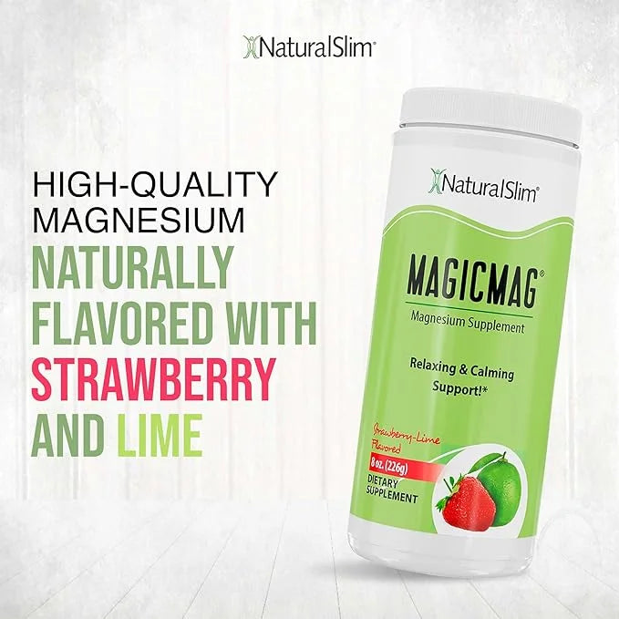 NaturalSlim Magicmag Pure Magnesium Citrate Powder – Stress, Constipation, Muscle, and Heart Support | Natural Strawberry ...