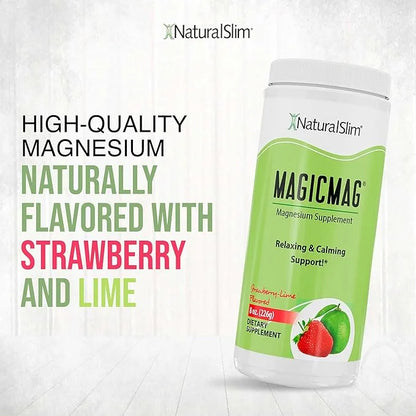 NaturalSlim Magicmag Pure Magnesium Citrate Powder – Stress, Constipation, Muscle, and Heart Support | Natural Strawberry ...
