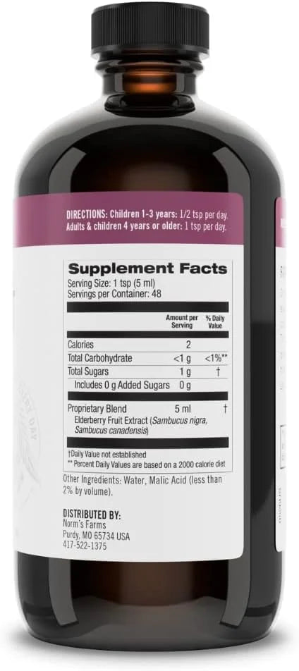 Norm's Farms American Elderberry Extract 2 8 8 Oz.