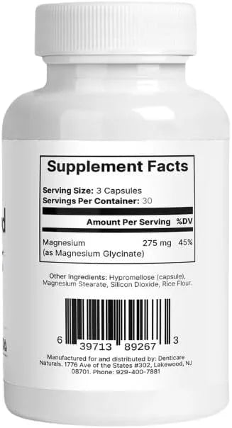 Denticare Bite-Guard for Teeth Grinding & Clenching, TMJ Relief, Calms Jaw with Magnesium - 90 Caps - Product Image