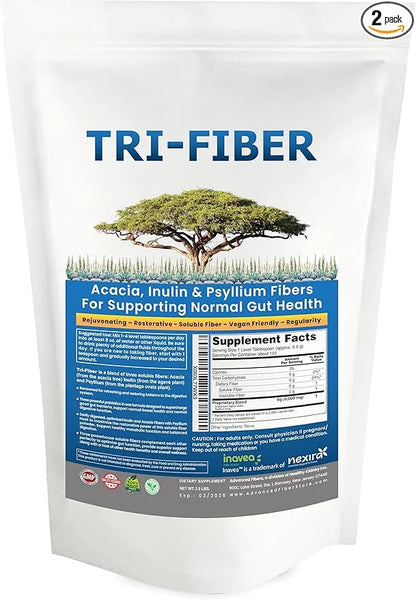 Kidney Restore Tri-Fiber Soluble Fiber Powder, 3-in-1 Soluble 2x1lbs (2x16oz) (2x16oz)
