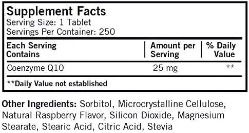 Kirkman Coenzyme Q10 25 mg Children's 250 Tablets CoQ10 ||