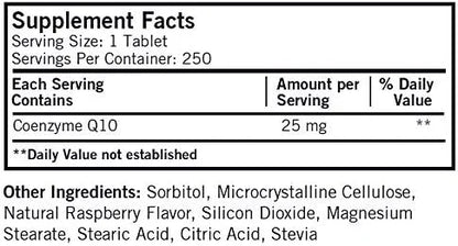 Kirkman Coenzyme Q10 25 mg Children's 250 Tablets CoQ10 ||