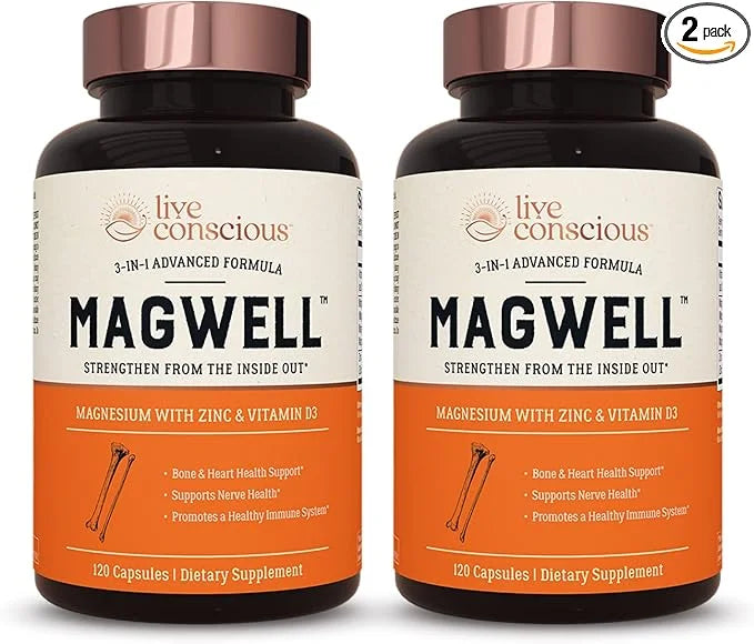 Magnesium Zinc & Vitamin D3 120 Capsules (2-Pack)