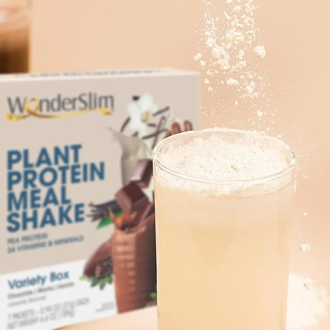 WonderSlim Plant Based Meal Replacement Shake, Vanilla, 15g Protein, Keto Friendly & Low Carb, Low Sugar, Gluten, Soy, & D...
