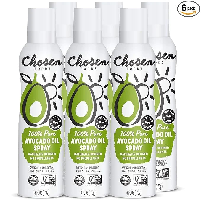 Chosen Foods 100% Pure Avocado Oil Spray, Keto and Paleo Diet Friendly, Kosher Cooking Spray for Baking, High-Heat Cooking...