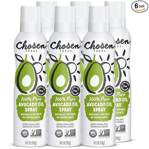 Chosen Foods 100% Pure Avocado Oil Spray, Keto and Paleo Diet Friendly, Kosher Cooking Spray for Baking, High-Heat Cooking...