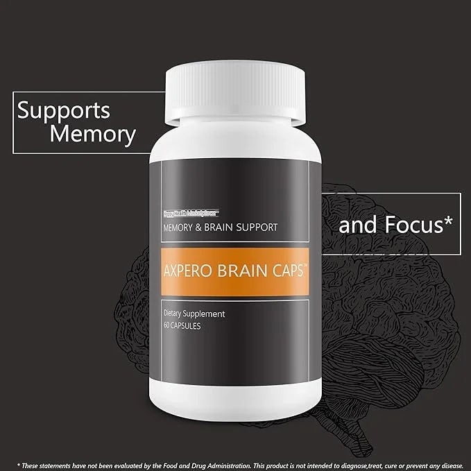 Axpero Brain Caps - Our Best Memory Brain Support Supplement for Women & Men - Axpero Oral Memory Supplement for Brain - B...