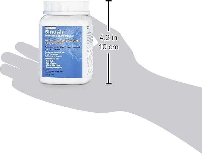 SinuAir 3-Piece Nasal Irrigation Bundle 2-Pack Powdered (200g) and