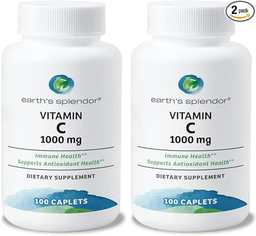 Earth's Splendor Vitamin C 1000 mg (100 Caplets, 3+ Month 2 Pack