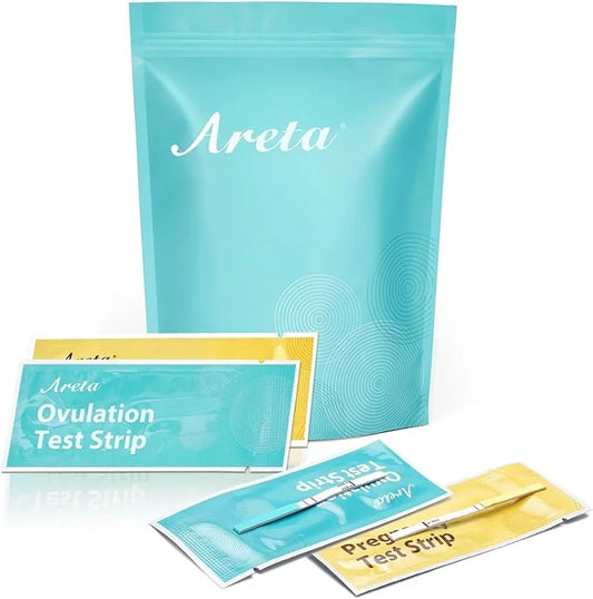 Areta Ovulation & Pregnancy Test Strips: 30 Ovulation 10 Pregnancy 30 LH 10 HCG