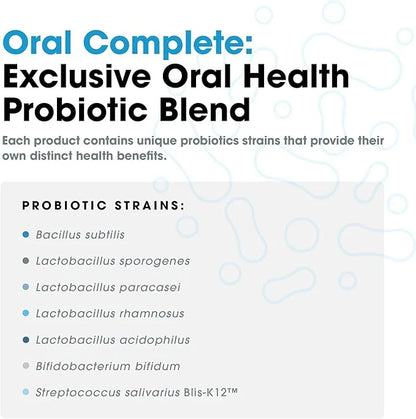 Oral Complete 11-in-1 Dental Probiotics, Bad Breath Treatment Halitosis Tonsil Stone with Non-GMO with BLIS K12, Ashwagand...
