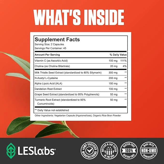 LES Labs Liver Support – Promotes 90 Capsules
