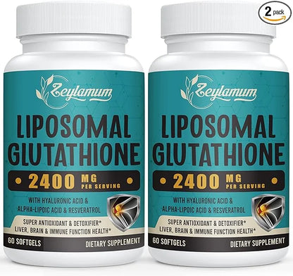 2400 MG Liposomal Glutathione Softgels, Max 120 Softgels