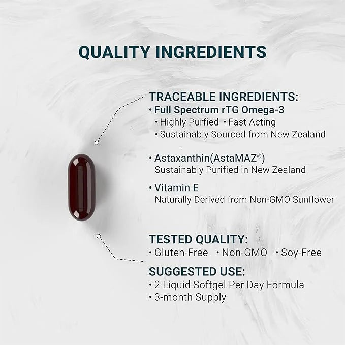 Naturalis Ultimate rTG Omega 3 Fish 1800mg from Omega3s EPA, 180 Softgels