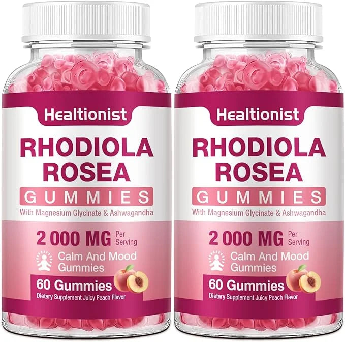 2 Packs Sugar-Free Rhodiola Rosea Gummies 120 Vegan