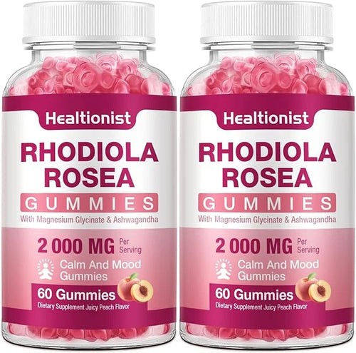 2 Packs Sugar-Free Rhodiola Rosea Gummies 120 Vegan