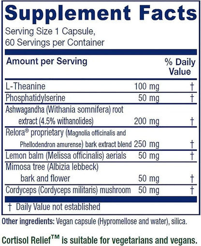 Vitanica Cortisol Relief, Dr. Formulated Sleep, 60 Capsules