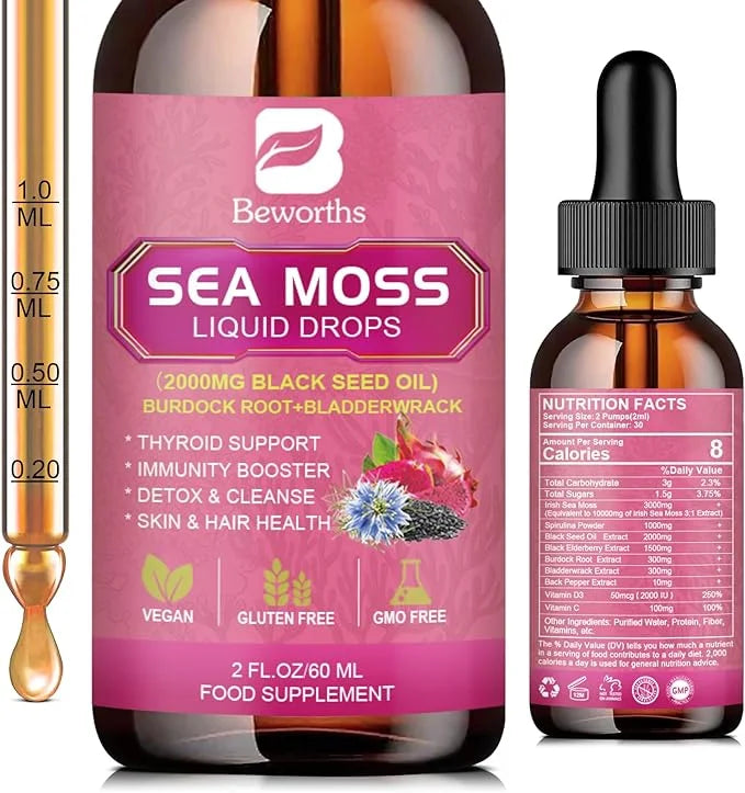 3000mg Sea Moss Liquid Drops 6X Stronger
