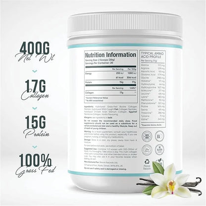Revive Naturals Vanilla Multi Collagen Protein Powder 400g - 5 Types