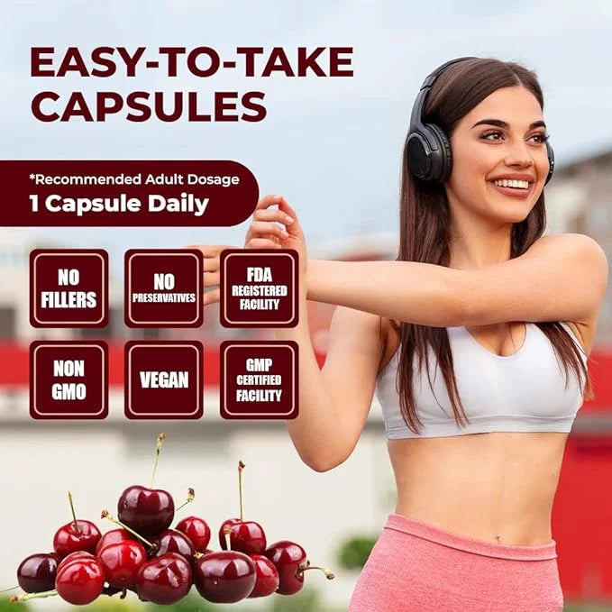 Pomona Wellness Tart Cherry Supplement, Antioxidant 60 Capsules