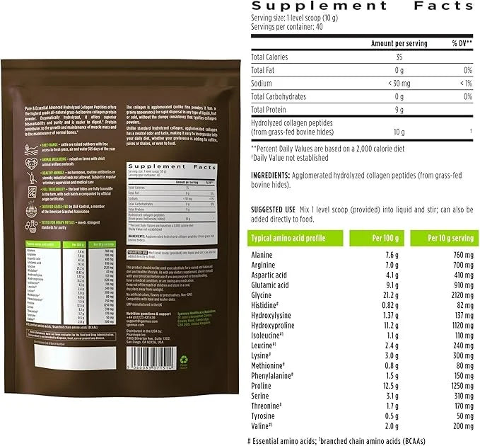 Pure & Essential 100% Grass Fed 1, 2 2 & 3, Non-GMO, 4 x 40 Servings