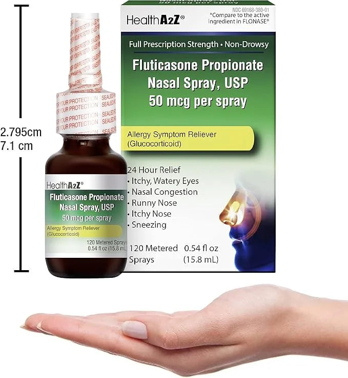 HealthA2Z Fluticasone Propionate Nasal Sprays, 24 Relief,120 Sprays, 0.54 fl