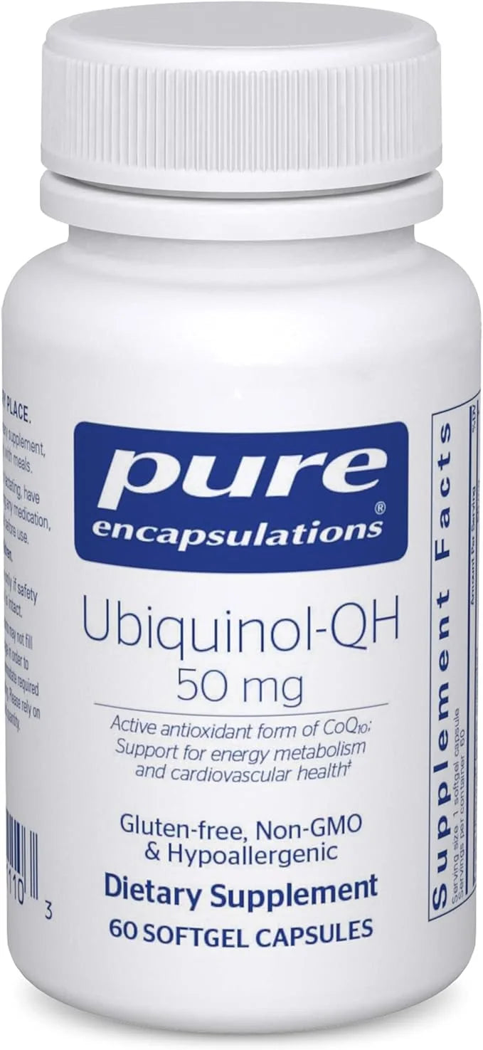 Pure Encapsulations Ubiquinol-QH 50 mg | Active Form of CoQ10 to Support Immune Health, Cellular Energy, and Cardiovascula...
