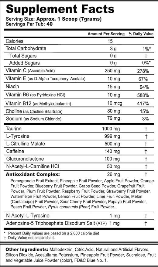 G Fuel Watermelon Limeade Energy Drink Powder, Pre Workout Caffeine Powder, Energy Powder Drink Mix for Gaming, Sugar Free...