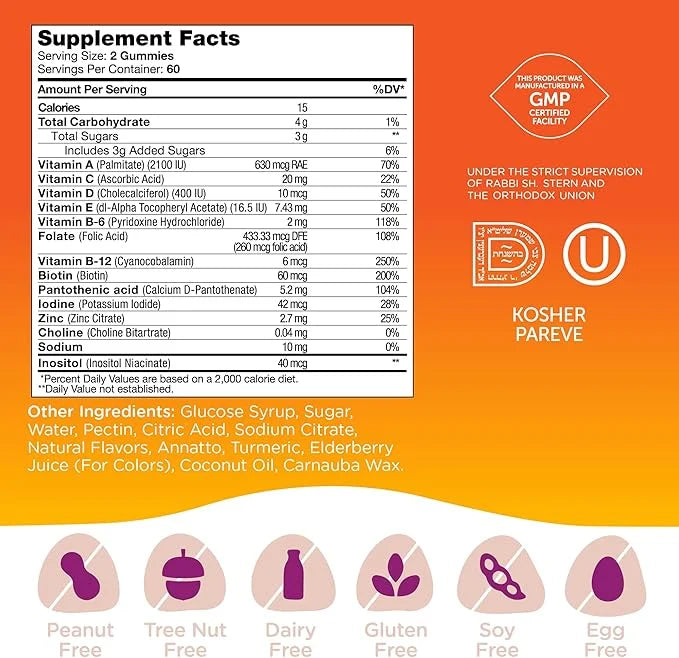 Zahler - Chapter One Kids Multivitamin 13 Vitamins (120 Flavored D3, Zinc