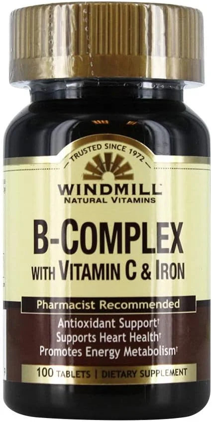 Windmill B-Complex Tablets with Vitamin C 100 Ea