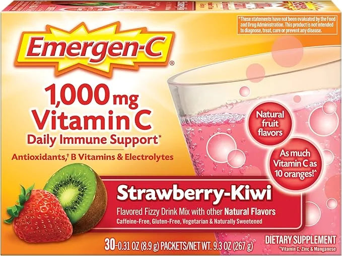 Emergen-C 1000mg Vitamin C Powder, with Antioxidants, B Vitamins and Electrolytes, Vitamin C Supplements for Immune Suppor...
