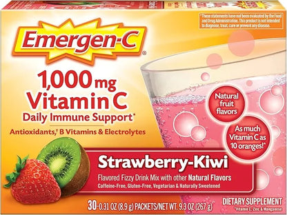 Emergen-C 1000mg Vitamin C Powder, with Antioxidants, B Vitamins and Electrolytes, Vitamin C Supplements for Immune Suppor...
