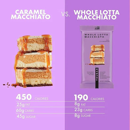 TRUBAR Vegan Protein Bar, Whole Lotta Macchiato, Gluten Free, Plant Based Protein, Dairy Free, Non GMO, Soy Free, No Sugar...