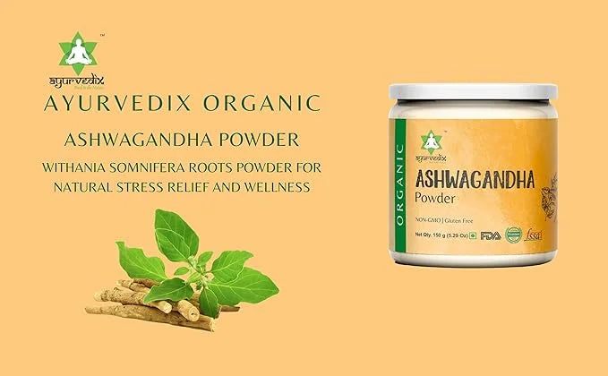 Organic Ashwagandha Root Powder 5.29oz Reusable 100% Raw