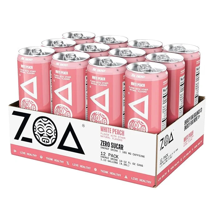 ZOA Zero Sugar Energy Drinks, Tropical Taste Pack - Sugar Free with Electrolytes, Healthy Vitamin C, Amino Acids, Essentia...