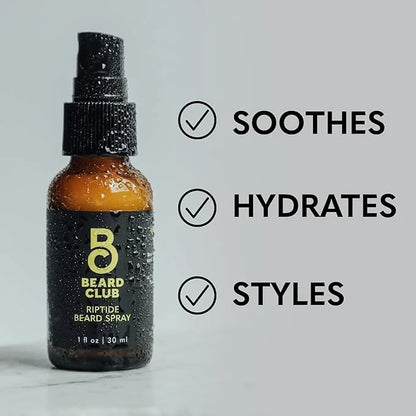 The Beard Club Riptide Beard Softening Spray by Beard Club - Nourishing & Styling Formula for Enhanced Beard Growth, Softn...