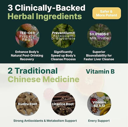 Milk Thistle Gummies for Post-Party Wellness | Liver Detox with Vitamin B, Morning Recovery Supplement, & Prickly Pear | S...