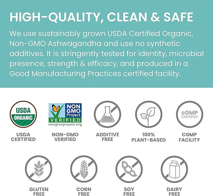 Himalaya Organic Ashwagandha, 90 Day Supply, 670 mg, 90 Caplets