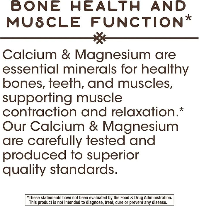 Nature's Way Calcium & Magnesium Mineral 750 mg 250 Capsules