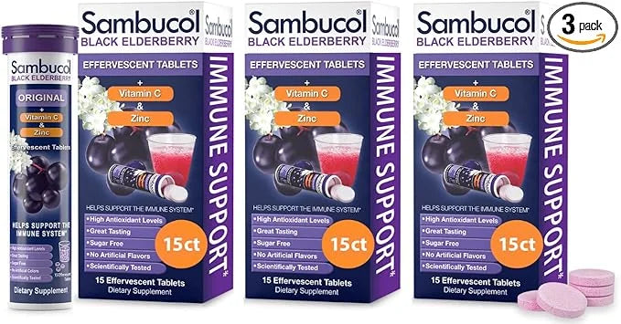 Sambucol Black Elderberry Tablets with Vitamin 15 Tablets
