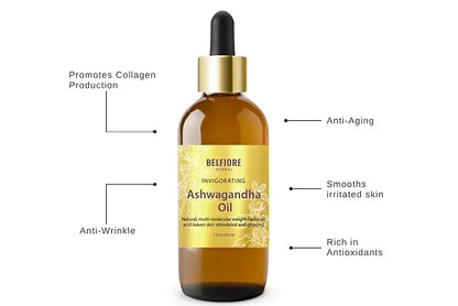 Ashwagandha 100% Pure Natural Organic Oil, 1 ounce