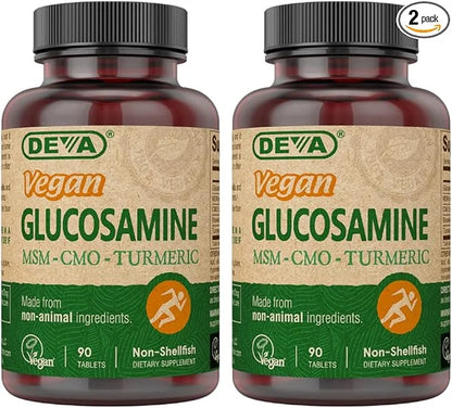DEVA Vegan Glucosamine-MSM-CMO & Turmeric Supplement 90 Tablets 2)