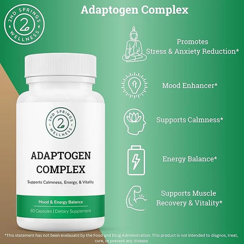 Adaptogen Complex Calmness, Energy and Vitality Booster 60 Vegetarian