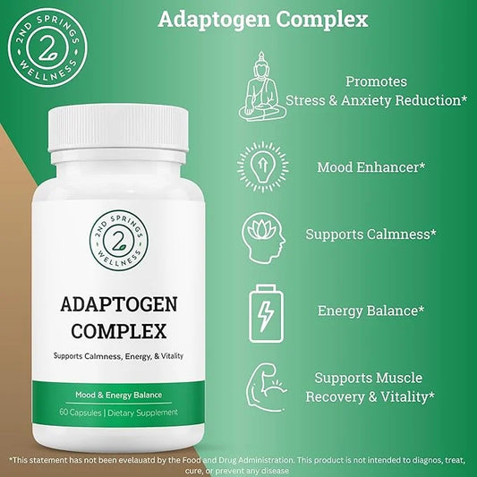 Adaptogen Complex Calmness, Energy and Vitality Booster 60 Vegetarian