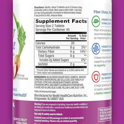 Fiber Choice Daily Prebiotic Fiber Chewable 90 Tablets (90 Count 1))
