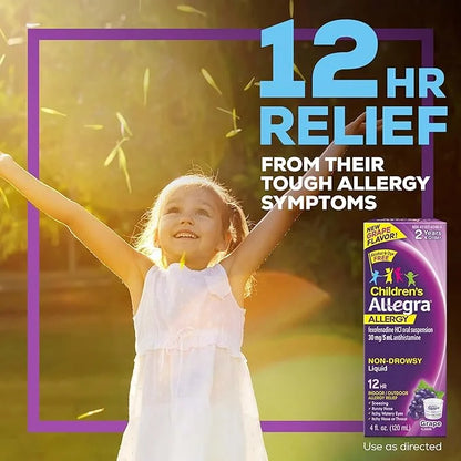 Allegra Children's 12HR Non-drowsy Antihistamine Liquid, 4 oz.