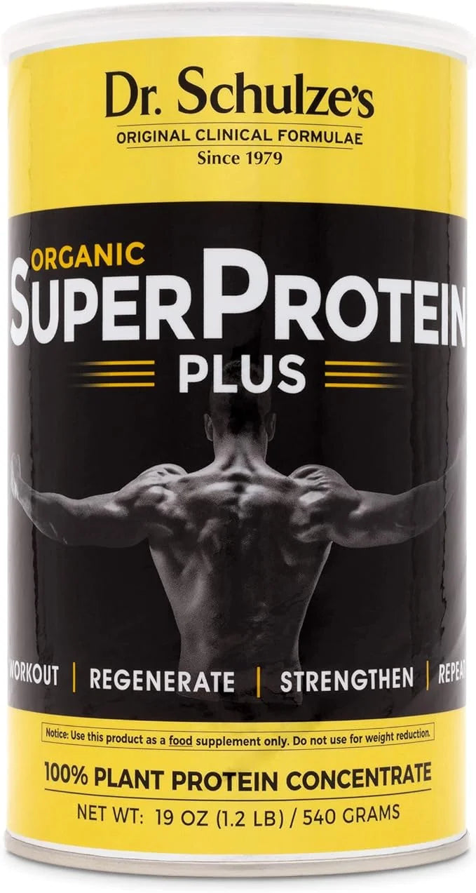 Dr. Schulze's | SuperProtein Plus | 100% Plant Protein Concentrate | Organic Powder Mix | Vitamin B-12 & Spirulina | Dieta...